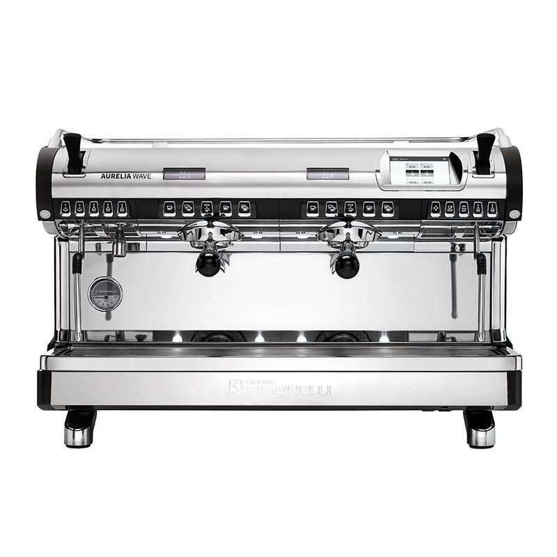 Nuova Simonelli Aurelia Wave T3 Volumetric Tam Otomatik Espresso Kahve Makinesi, 2 Gruplu, Siyah, kahve aksesuarı