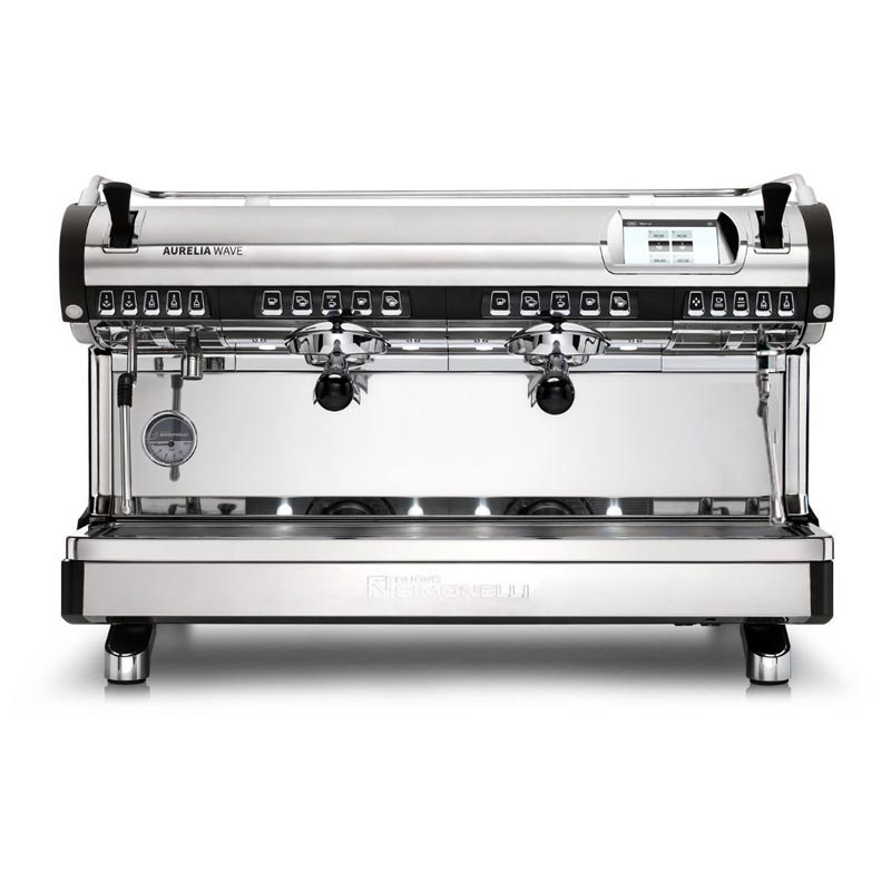 Nuova Simonelli Aurelia Wave Volumetric Tam Otomatik Easy Cream Espresso Kahve Makinesi, 2 Gruplu, Siyah, kahve aksesuarı