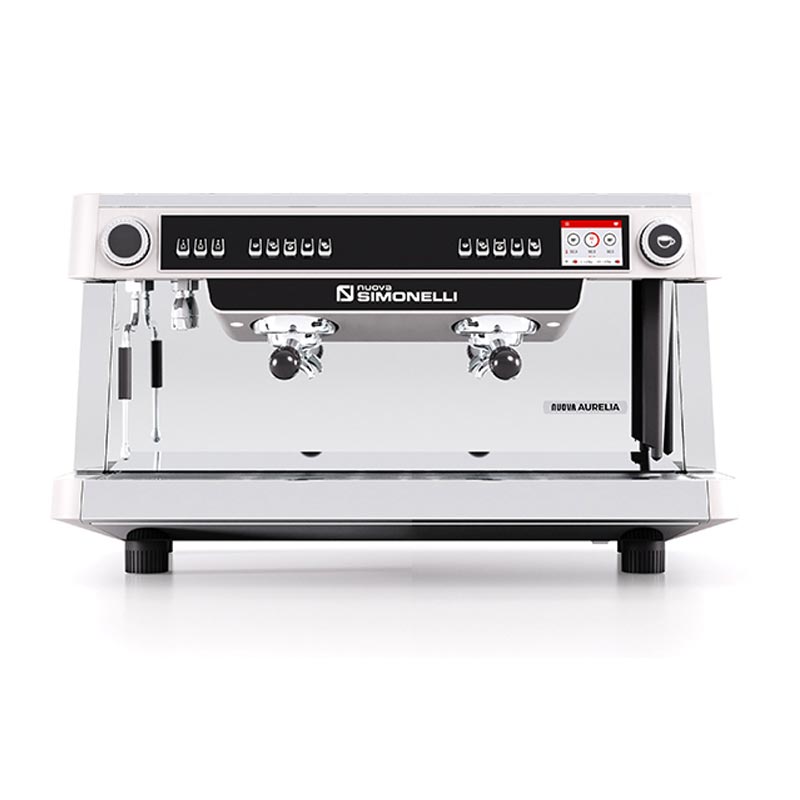 Nuova Simonelli Nuova Aurelia MP Otomatik Dozaj Ayarlı Multi Boiler Espresso Kahve Makinesi, 2 Gruplu, Beyaz, kahve aksesuarı