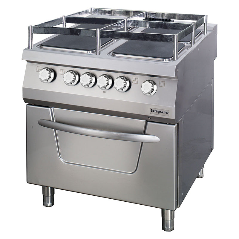 oztiryakiler 900 seri firinli elektrikli kuzine gemi model 4 kare plate 80x90x85 cm osoef 8090 s