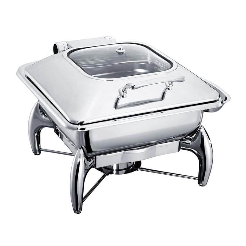 oztiryakiler chafing dish dikdortgen cam kapakli ayakli 9 l gn 11