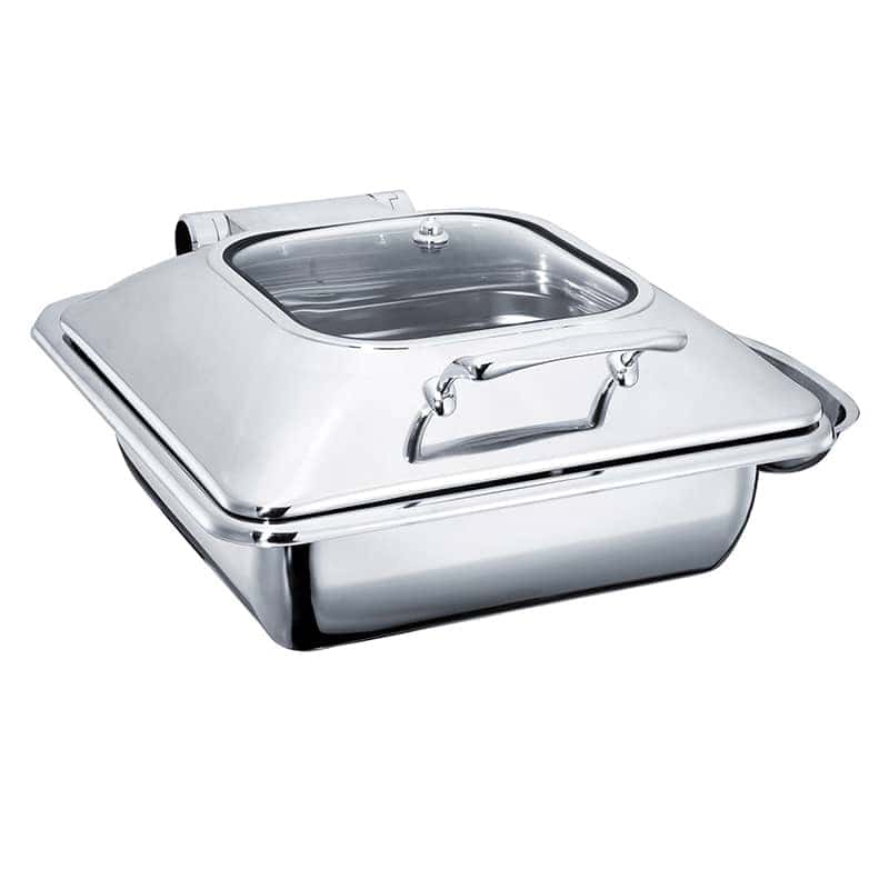 oztiryakiler chafing dish dikdortgen cam kapakli standsiz 6 lt 23 gn