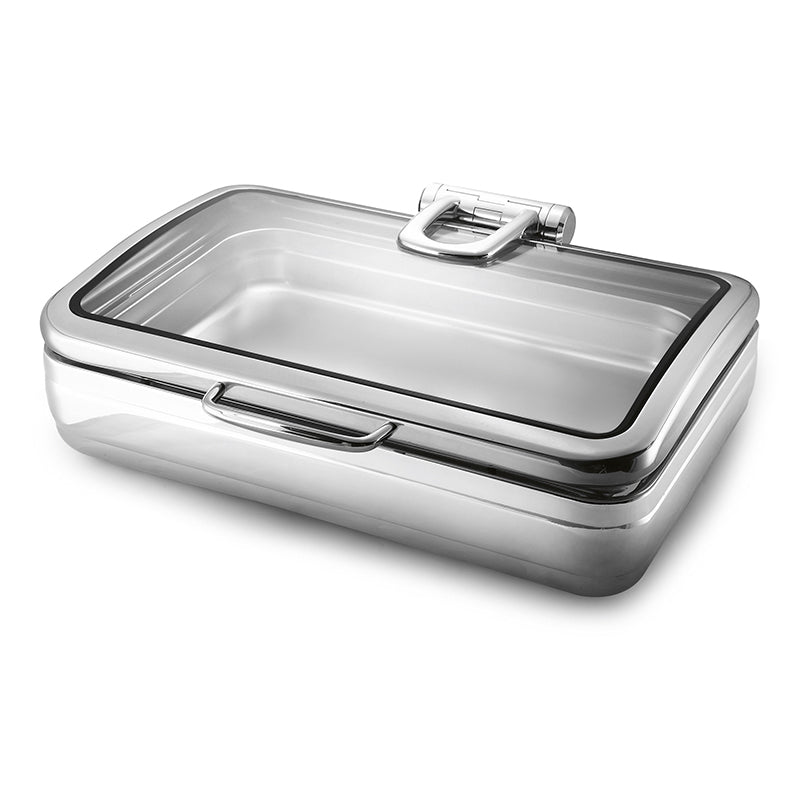 oztiryakiler chafing dish dikdortgencam kapakli kizakli isiticisiz gn 11 112 litre