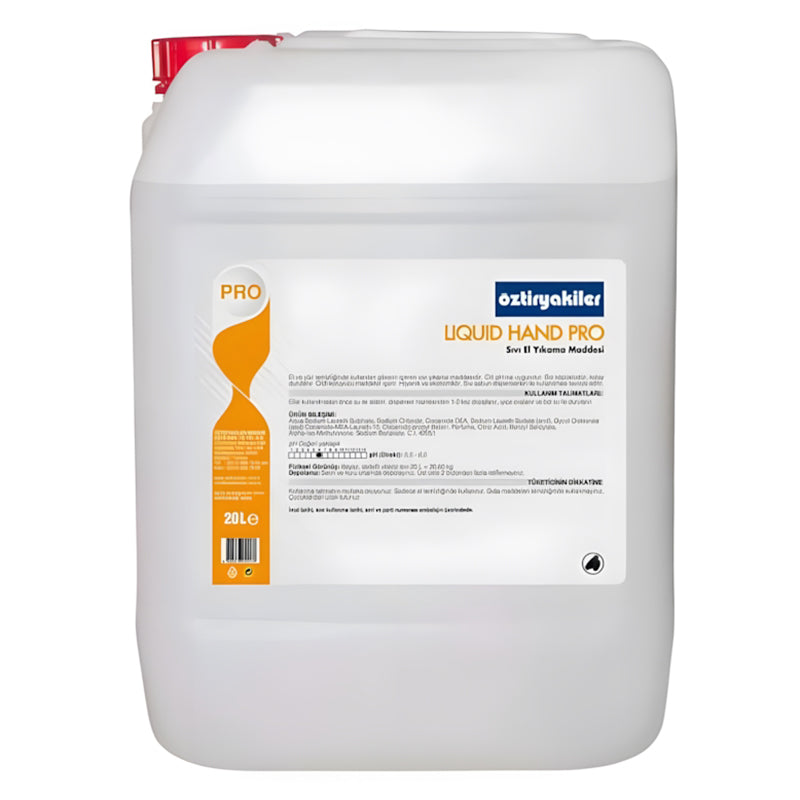oztiryakiler krem iceren sivi el yikama maddesi liquid hand pro gliserin 20 lt