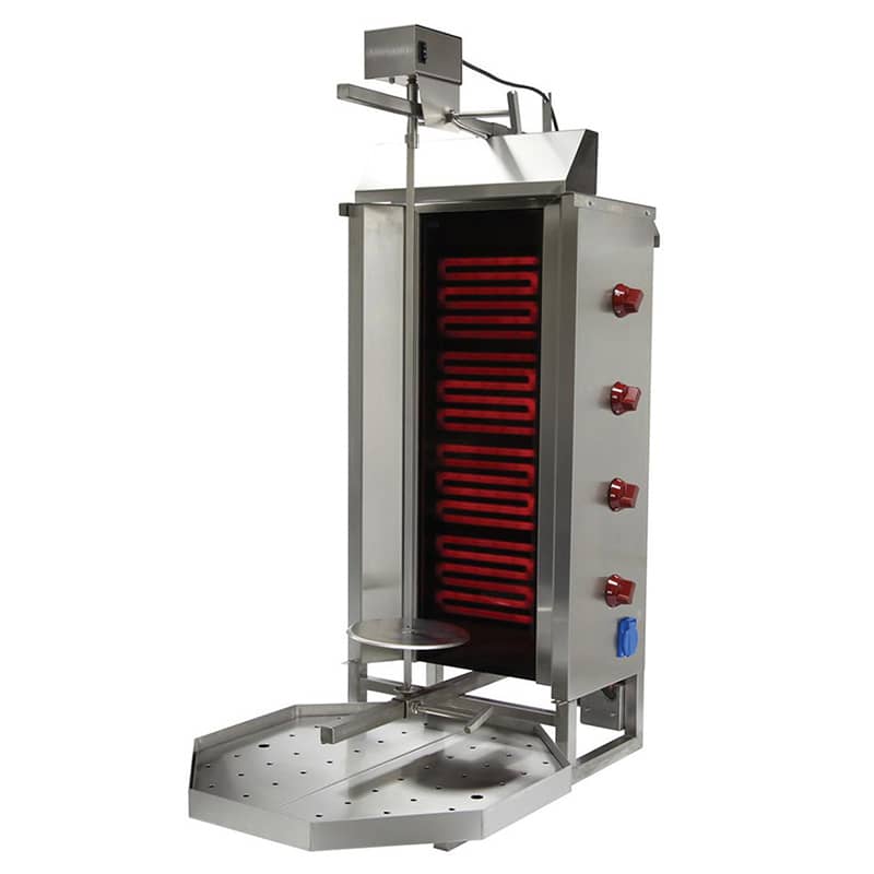 oztiryakiler elektrikli doner ocagi ustten motorlu 4 radyanli typ 4e