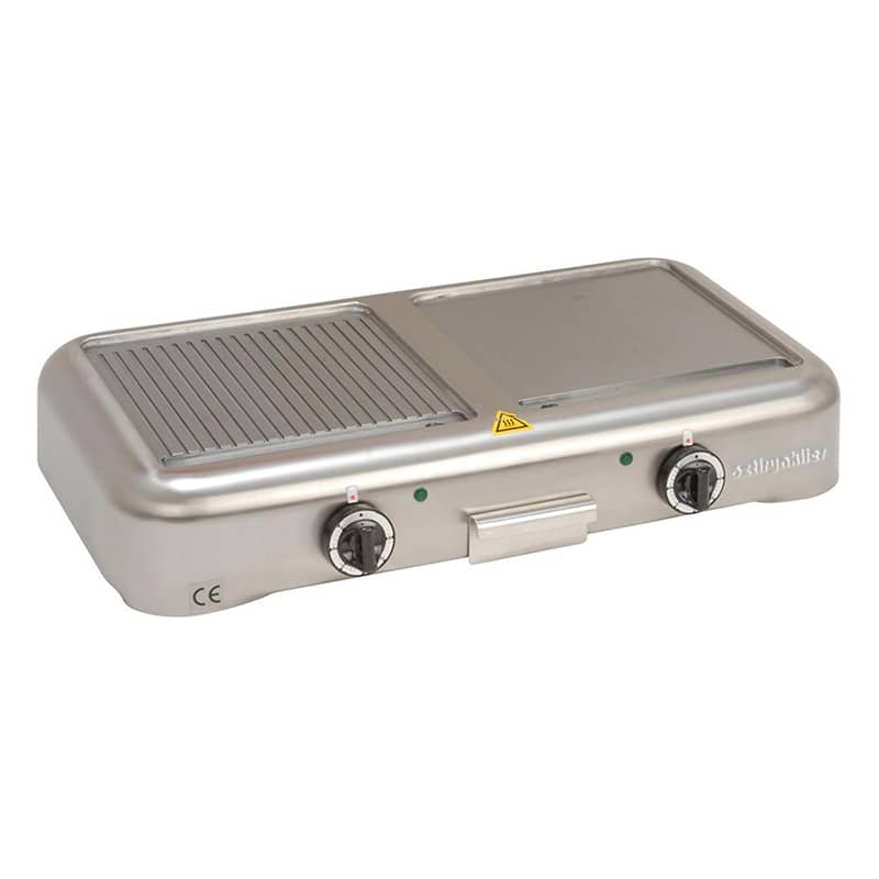 oztiryakiler elektrikli grill plate ciftli 12 oluklu 75x40 cm ocge 4075 12 n