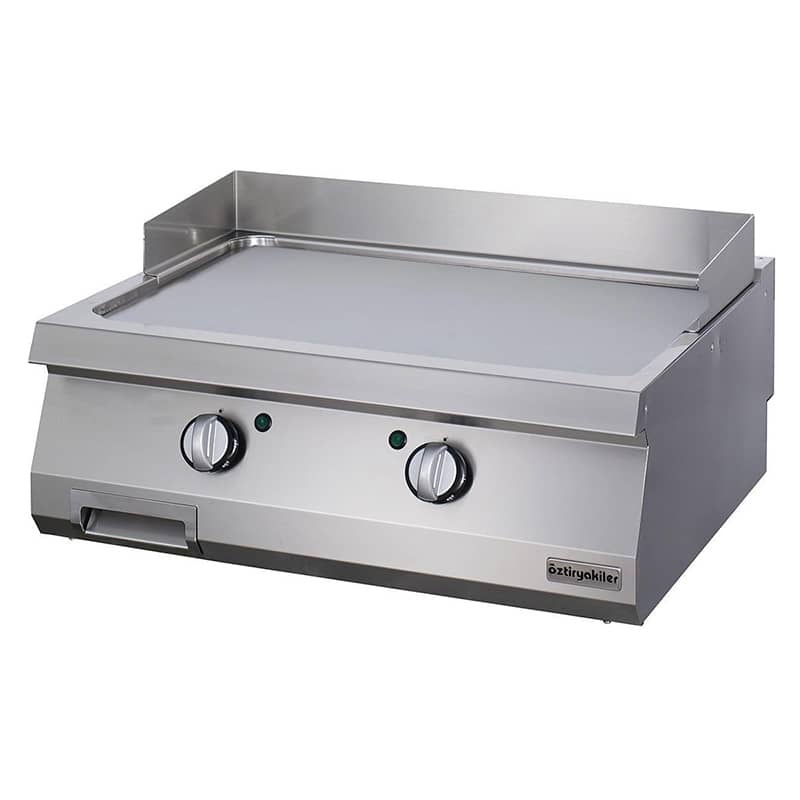 oztiryakiler elektrikli grill plate duz 80x70x30 cm krom kapli oge 8070 c