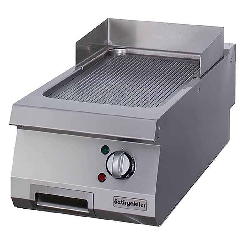 oztiryakiler elektrikli grill plate oluklu 40x70x30 cm oge 4070 n