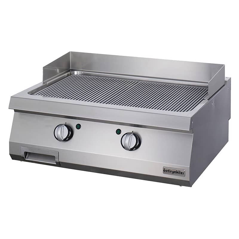 oztiryakiler elektrikli grill plate oluklu 80x70x30 cm oge 8070 n