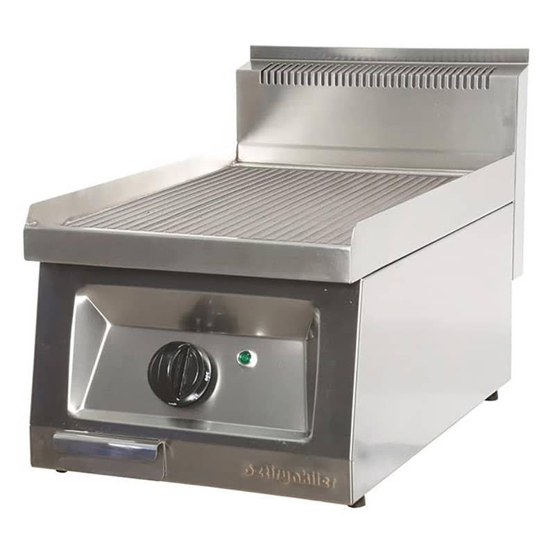 oztiryakiler elektrikli grill plate oluklu krom kapli 40x65x30 cm ogp 4065 n c