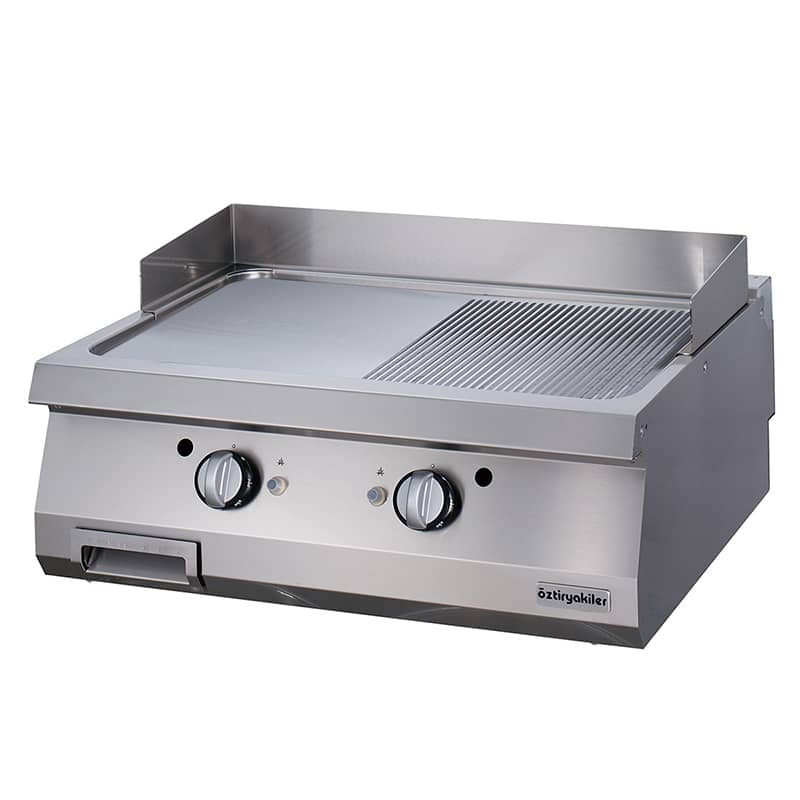 oztiryakiler gazli grill plate yari oluklu 80x90x30 cm ogg 8090 12 n