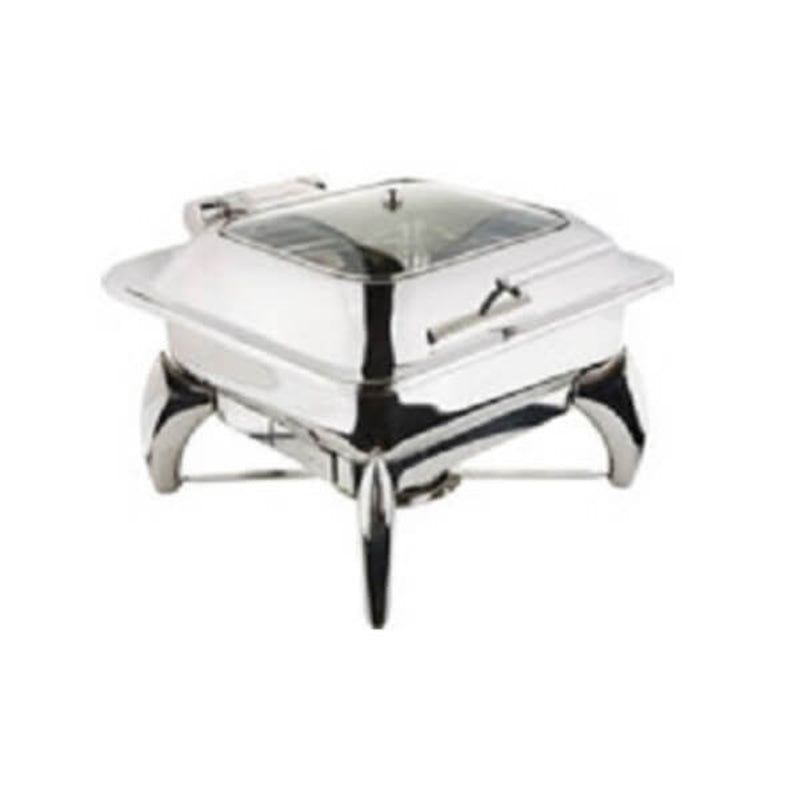 oztiryakiler kare cam kapakli chafing dish ayakli gn 23 6 lt
