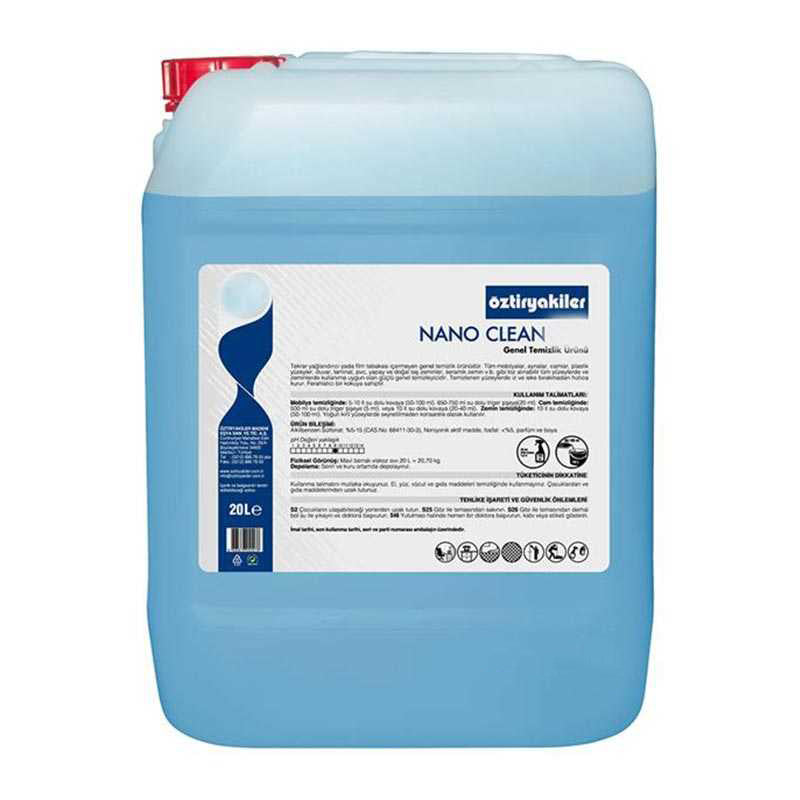oztiryakiler nano clean eco cicek kokulu parfumlu yuzey temizleme urunu 20 lt