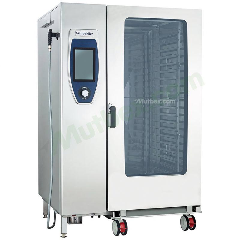 oztiryakiler okfe 202 c elektrikli kombi firin 20 x gn 21 kit arabali