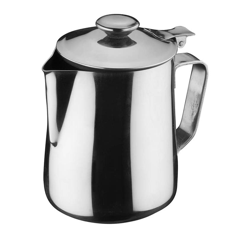 Öztiryakiler Paslanmaz Çelik Kapaklı Süt Potu, 300 ml, kahve aksesuarı