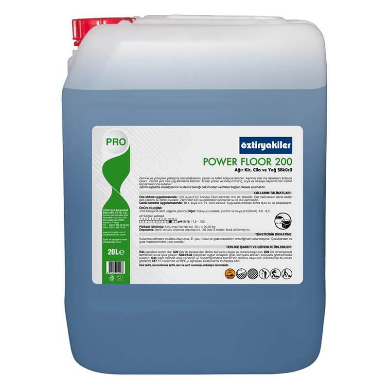 oztiryakiler power floor 200 agir kir cila ve yag sokucu 20 lt
