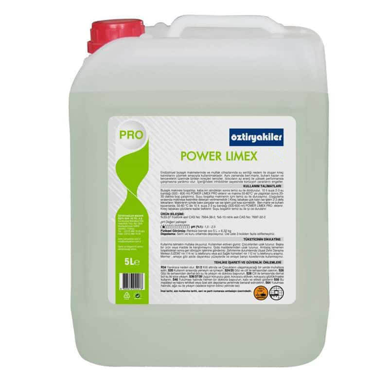 oztiryakiler power limex eco bulasik makinesi kirec cozucu 5 lt