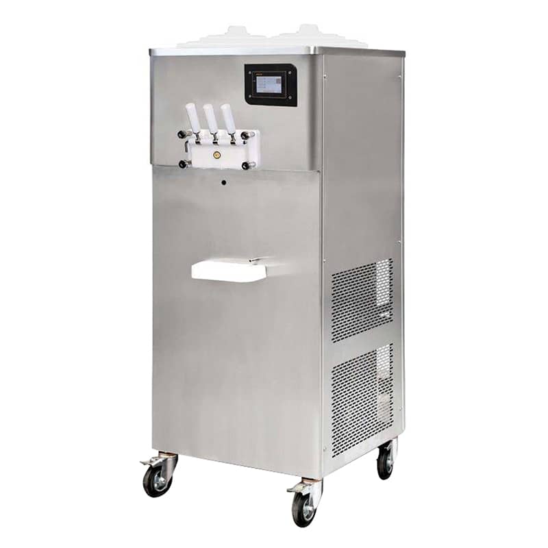 oztiryakiler uc kollu dondurma ve donmus yogurt makinesi pompali karistiricili 2x11 lt inox
