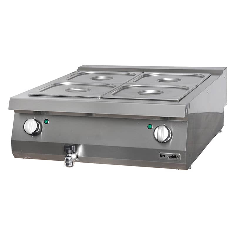 oztiryakiler yeni 900 serisi set ustu elektrikli bain marie 80x90x30 gn kaplar haric obe 8090