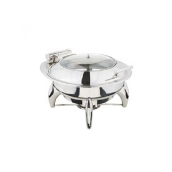 oztiryakiler yuvarlak cam kapakli chafing dish ayakli 23 gn