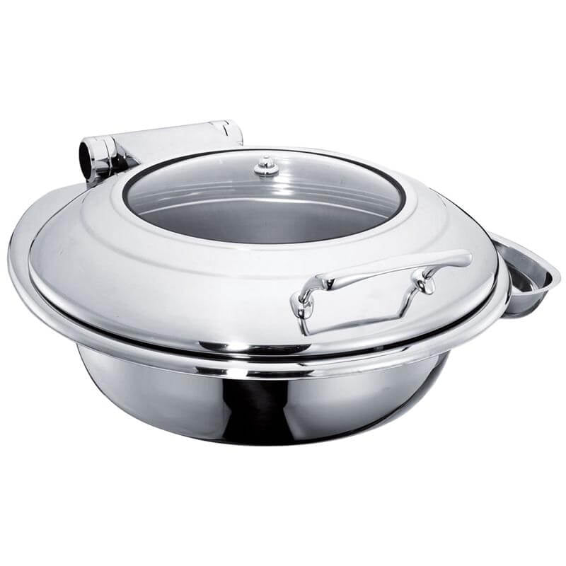 oztiryakiler yuvarlak cam kapakli chafing dish ayaksiz 23 gn