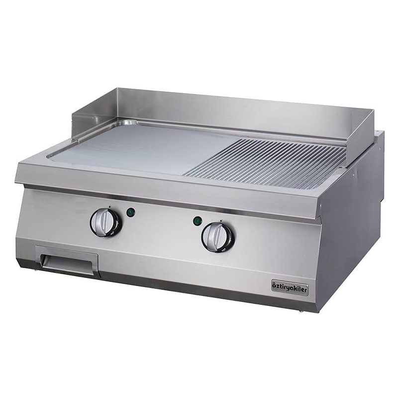 oztiryakiler elektrikli grill plate yari oluklu 80x90x30 cm oge 8090 12 n