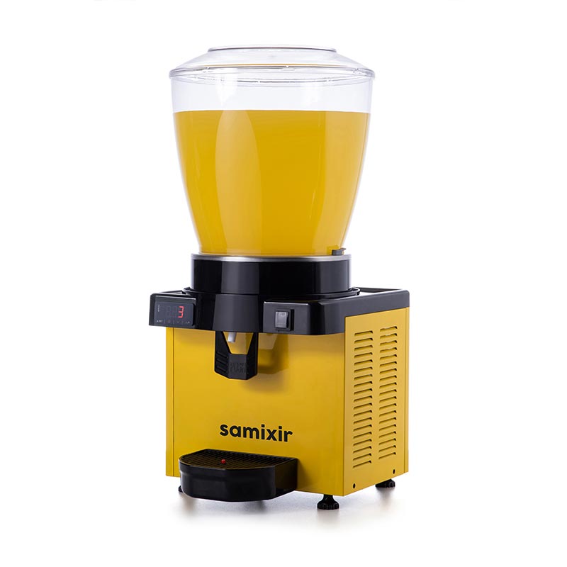 Samixir M22 Panaromik Dijital Soğuk İçecek Dispenseri, 22 L, Sarı, soğuk içecek dispenseri