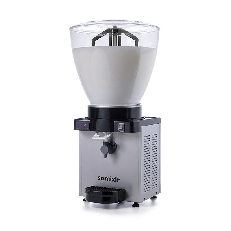 Samixir KAM40 Panaromik Dijital Köpüklü Ayran Dispenseri, 40 L, Inox, soğuk içecek dispenseri