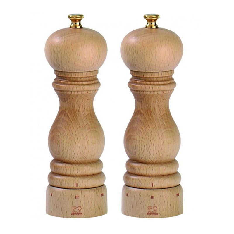 Peugeot Paris U-Select Natural Karabiber+Tuz Değirmeni, 2'li, 18 cm, tuz değirmeni
