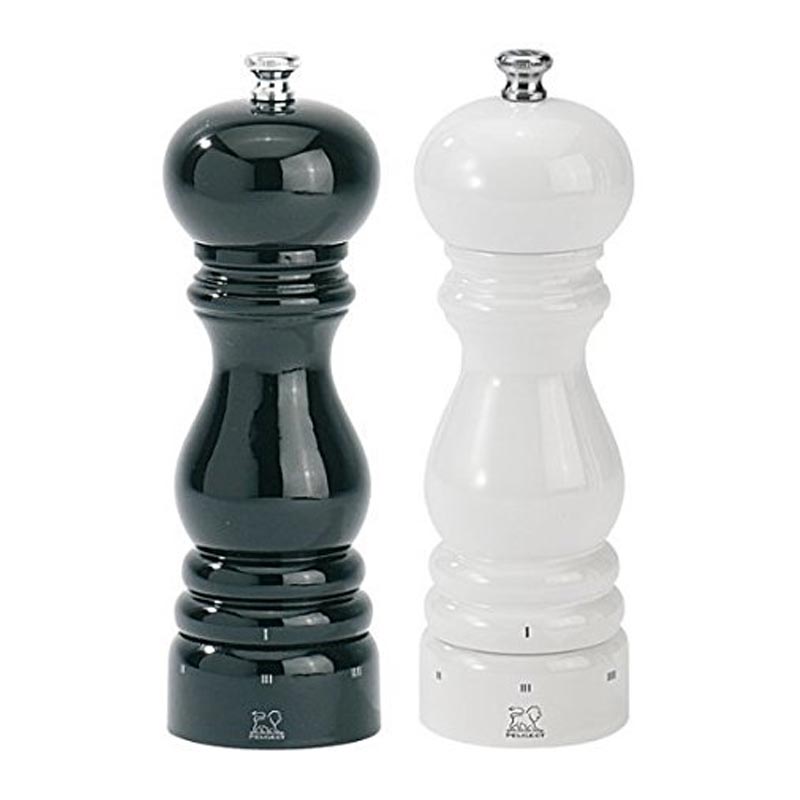 Peugeot Paris U-Select Karabiber Tuz Değirmeni, 2'li, 12 cm, Siyah-Beyaz, tuz değirmeni