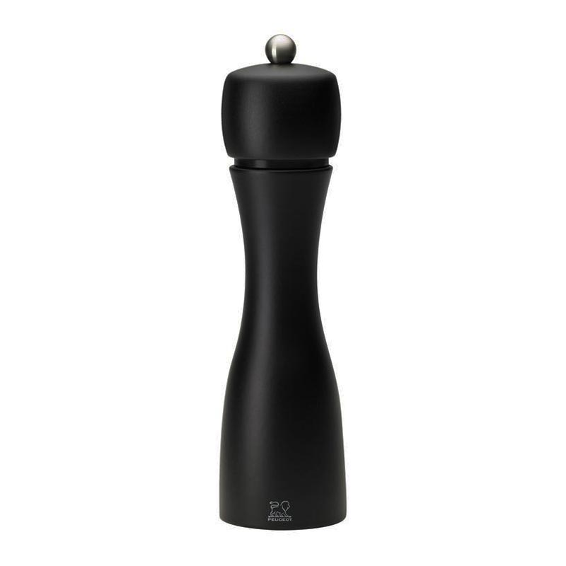 Peugeot Tahiti Karabiber Değirmeni, Ahşap, 20 cm, Mat Siyah, biber değirmeni