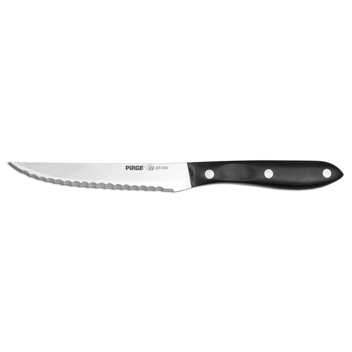 Pirge Elite Steak / Biftek Bıçağı Plastik Sap 12 Cm Siyah, biftek bıçağı