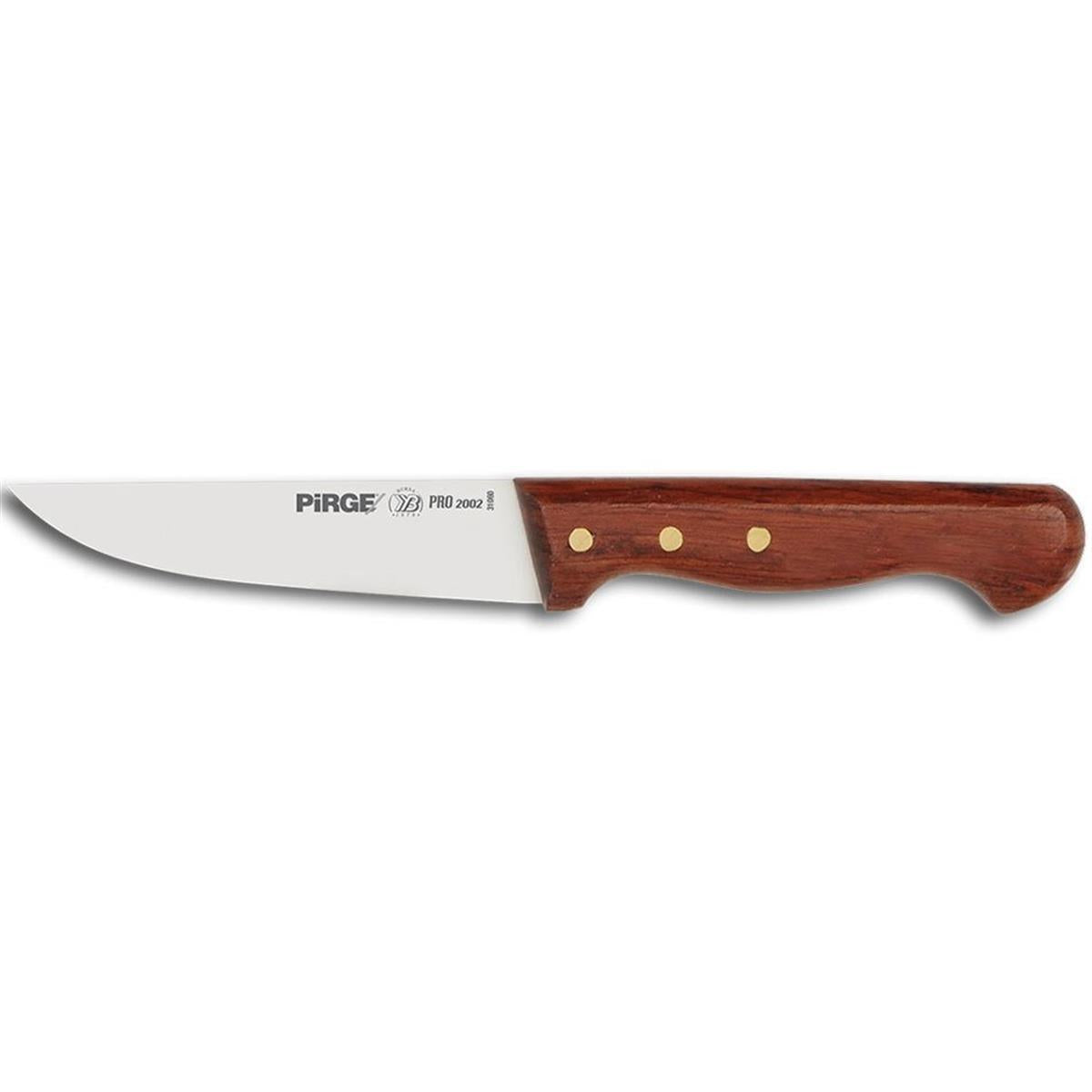 Pirge Sultan Pro Gül Saplı Kasap Bıçağı No:0 12,5 Cm, profesyonel kasap bıçağı