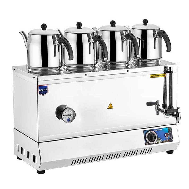 Remta EP04 85 Model Çay Ocağı, 4 Demlikli, 58 L, çay kazanı ve sıcak içecek ekipmanı