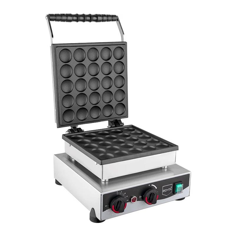 Remta W22 Yuvarlak Kapaklı Bubble Waffle Makinesi, 25'li, Elektrikli, waffle makinesi