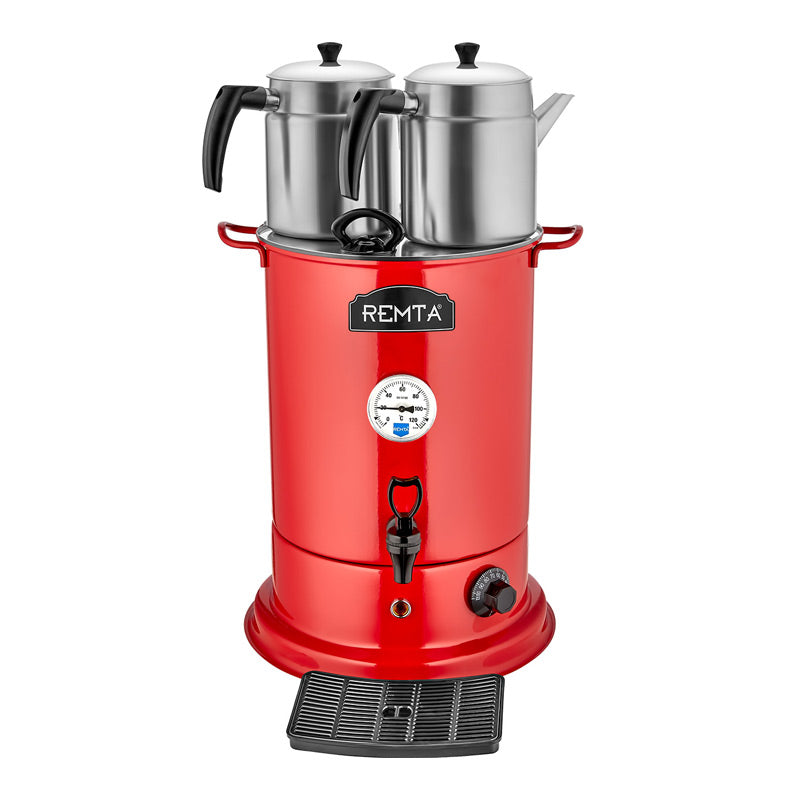 Remta EL11 Elite Çay Makinesi, 2 Demlikli, 20 L, Elektrikli, Kırmızı, içecek hazırlama makinesi