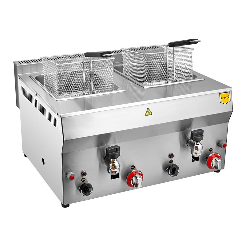 Remta R113CE Musluklu Fritöz, 8+8 L, LPG, fritöz