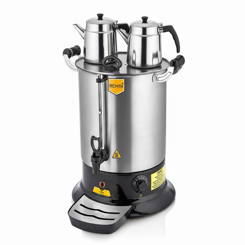 Remta PT14 Platin Model Çift Demlikli Çay Makinesi, 17 L, içecek hazırlama makinesi
