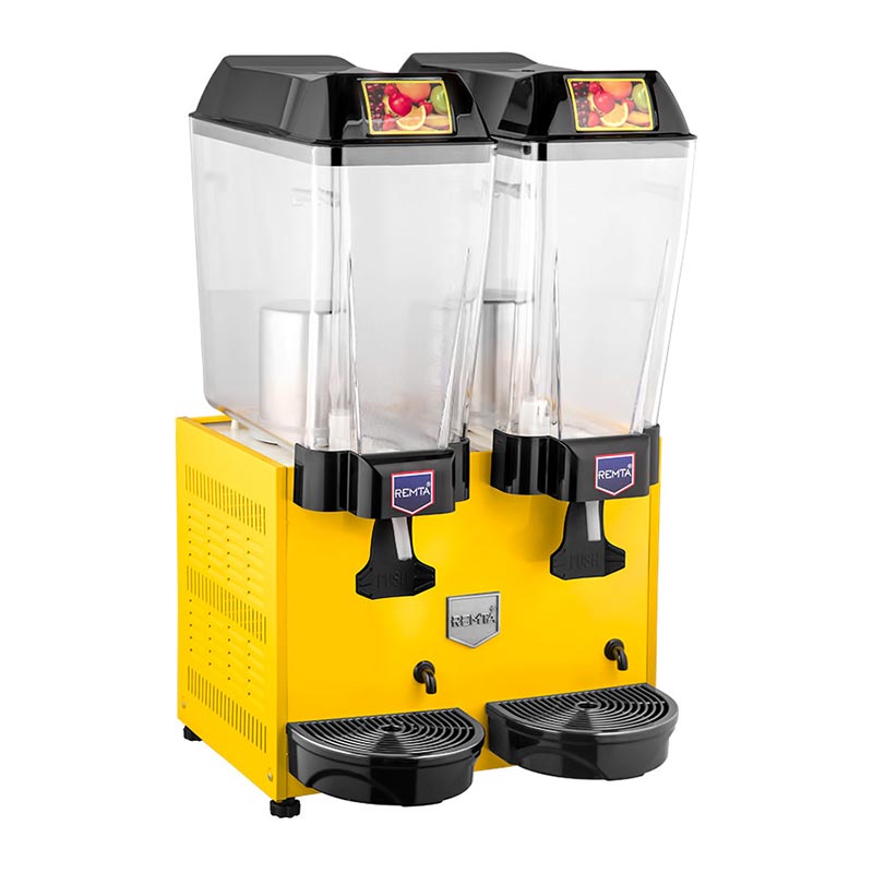 Remta ST12 Şerbet Soğutucu, 2 Hazneli, Şerbet+Şerbet, 20+20 L, Sarı, soğuk içecek dispenseri