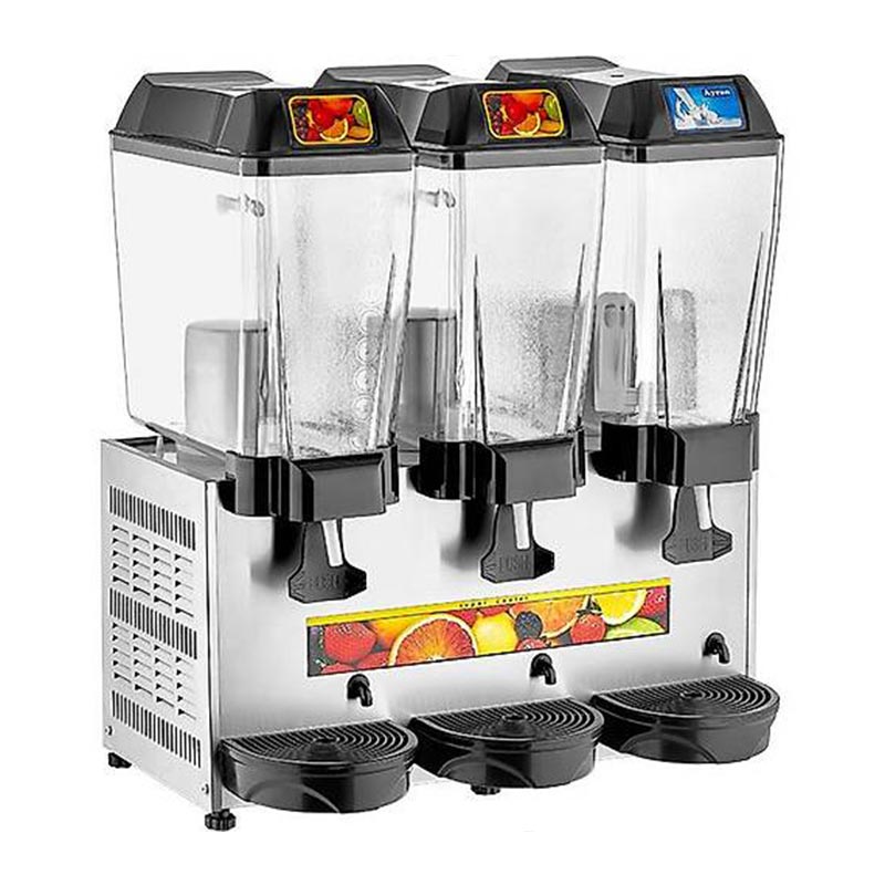 Remta ST17 Şerbet+Şerbet+Ayran Soğutucu, 3 Hazneli, 20+20+20 L, Metalik Gri, soğuk içecek dispenseri