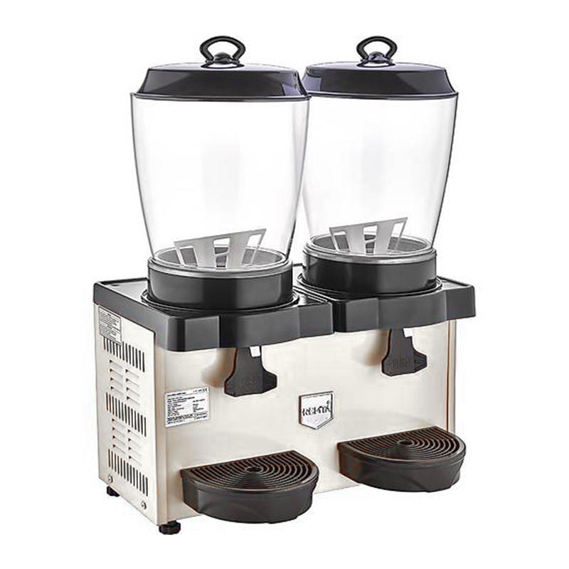 Remta ST35 Royal Mini Çiftli Şerbet ve Ayran Soğutucu, 11+11 L, Metalik Gri, soğuk içecek dispenseri