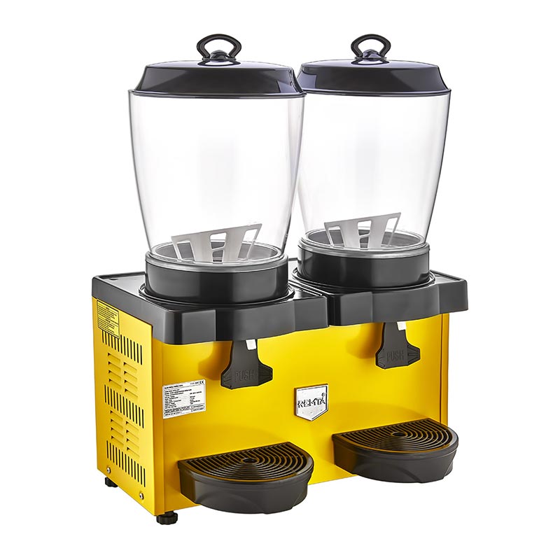 Remta ST35 Royal Mini Çiftli Şerbet ve Ayran Soğutucu, 11+11 L, Sarı, soğuk içecek dispenseri