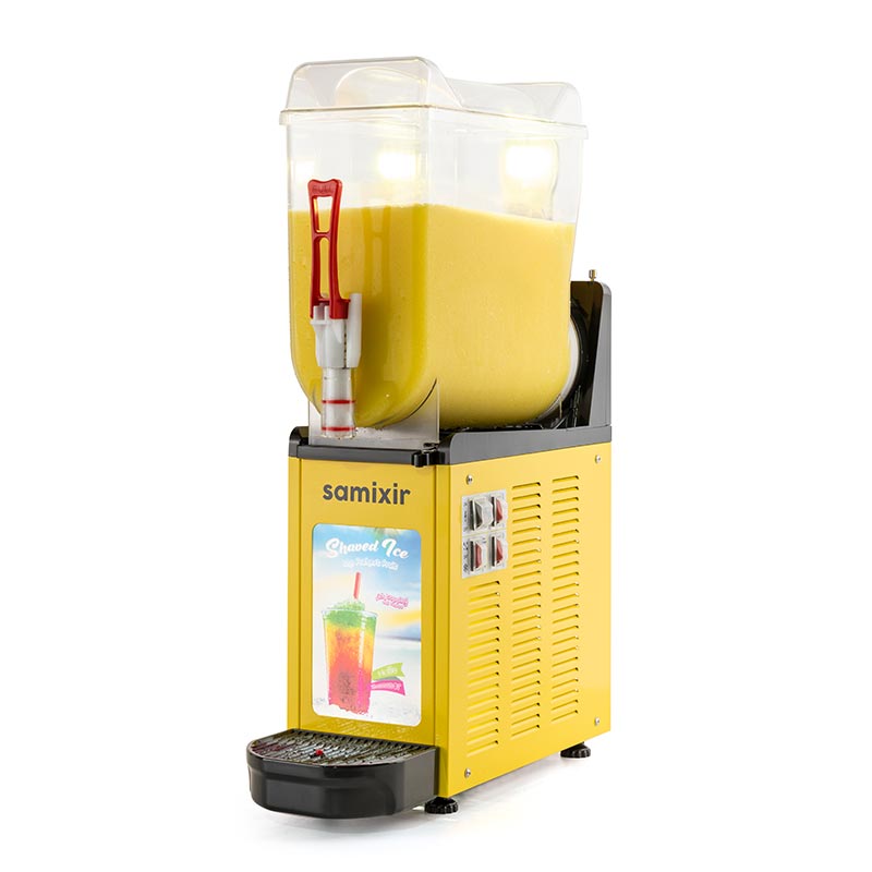 Samixir SLUSH12 Allure Ice Slush Granita Milkshake ve Soğuk Meyve Suyu Dispenseri, 12 L, Sarı, slush ve granita dispenseri