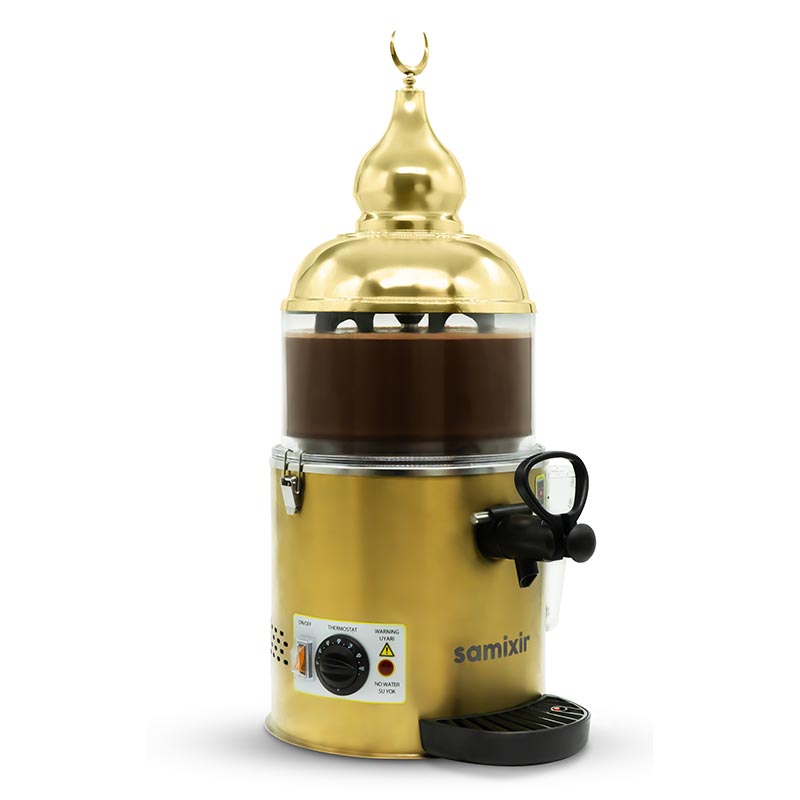 Samixir SC.06 Sıcak Çikolata ve Sahlep Makinesi, 6 L, Gold, içecek dispenseri