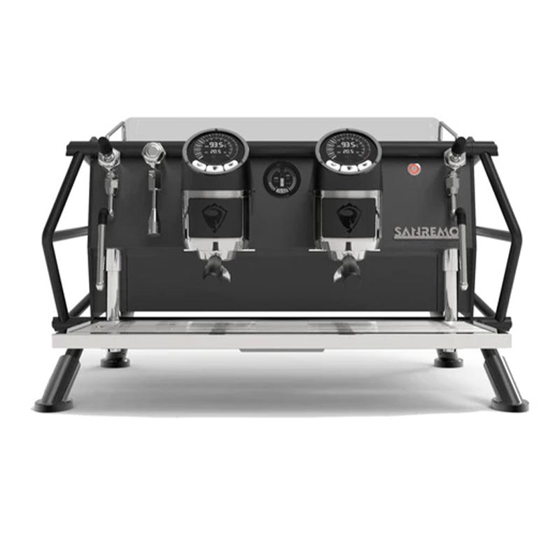 Sanremo Racer Naked Multiboiler Tam Otomatik Espresso Kahve Makinesi, 2 Gruplu, Siyah-Gümüş, kahve aksesuarı