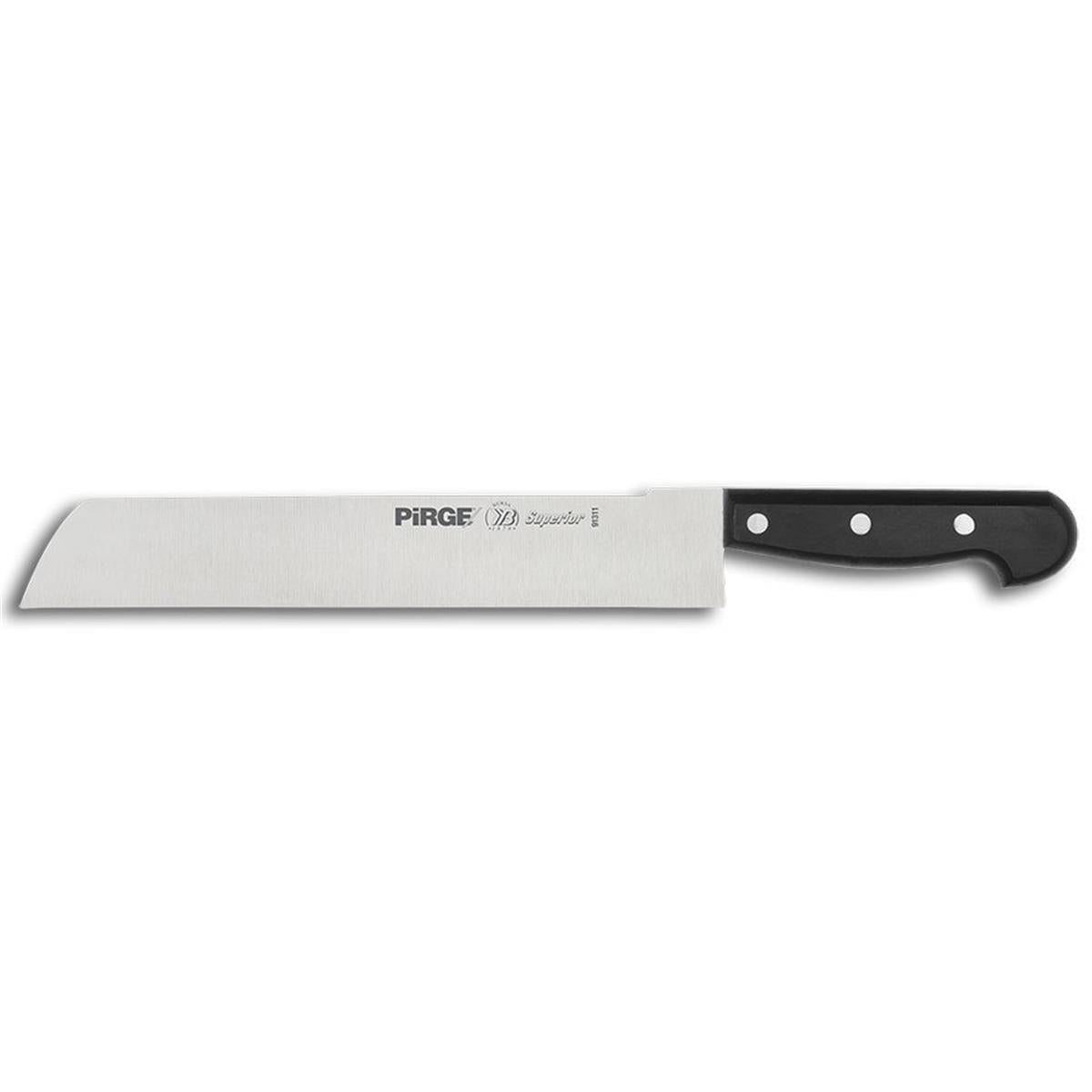 Pirge Creme Hamur Bıçağı Çeneli 27 Cm Siyah, mutfak bıçağı
