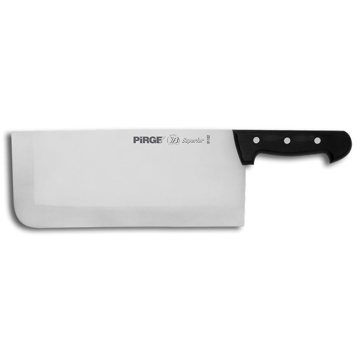 Pirge Butcher's Pastirma Satırı 30 Cm Düz Siyah, satır ve ağır kesim bıçağı