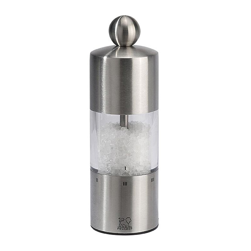 Peugeot Commercy U-Select Acrylic Tuz Değırmeni, 15 cm, Inox, tuz değirmeni