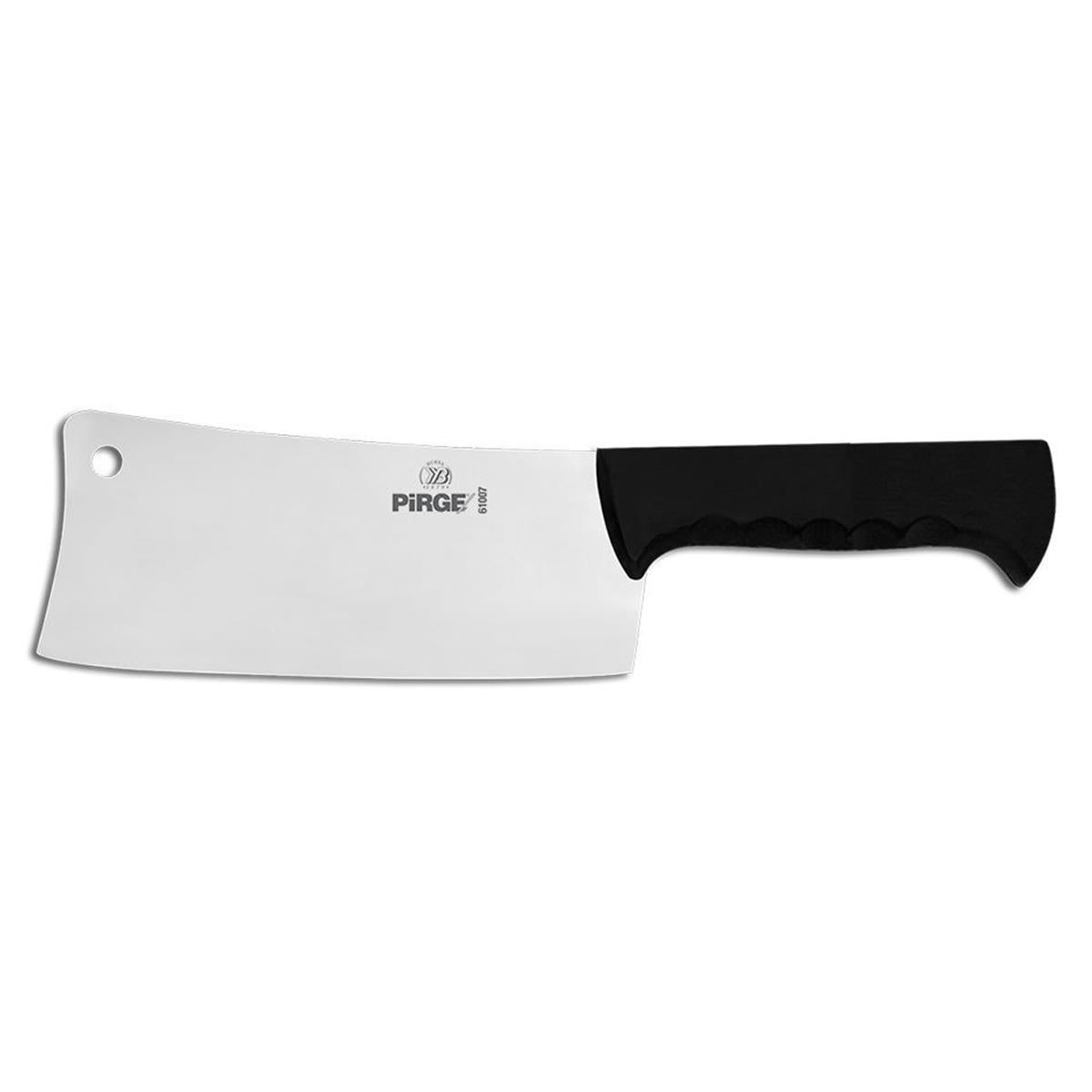 Pirge Butcher's Uzun Saplı Satır No:3 26 Cm 5 Mm Siyah, satır ve ağır kesim bıçağı