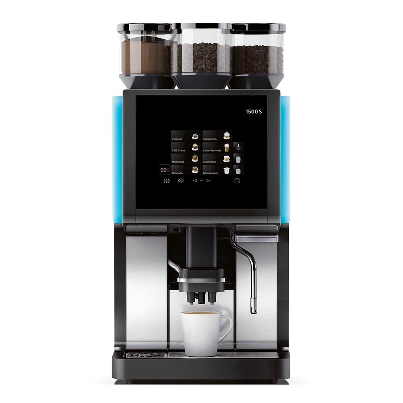 WMF 1500S Full Otomatik Dynamic Milk Kahve Makinesi, 2 Öğütücü, 1 Çikolata Slotu, kahve aksesuarı